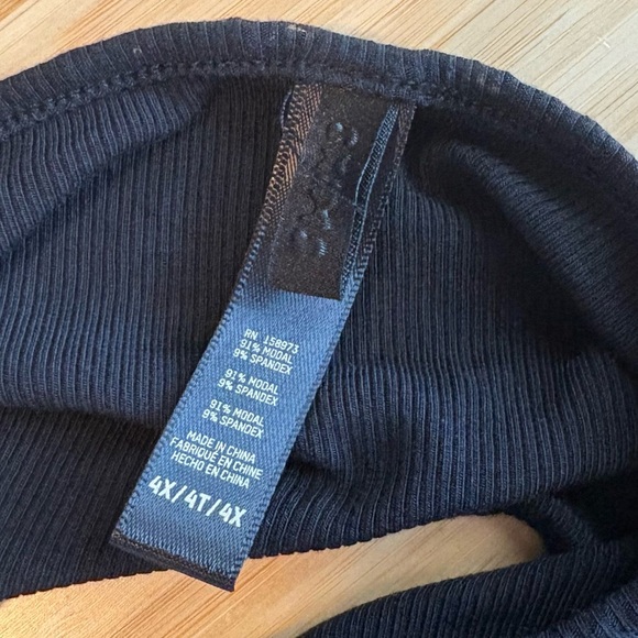 SKIMS Soft Lounge Super Cropped Halter Top in Onyx Size 4X - Picture 3 of 5